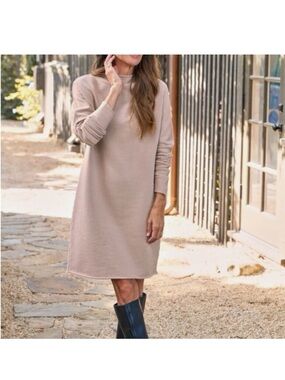 Frank & Eileen Izzie Triple Fleece Sweatshirt Party Dress Biscotti size Medium